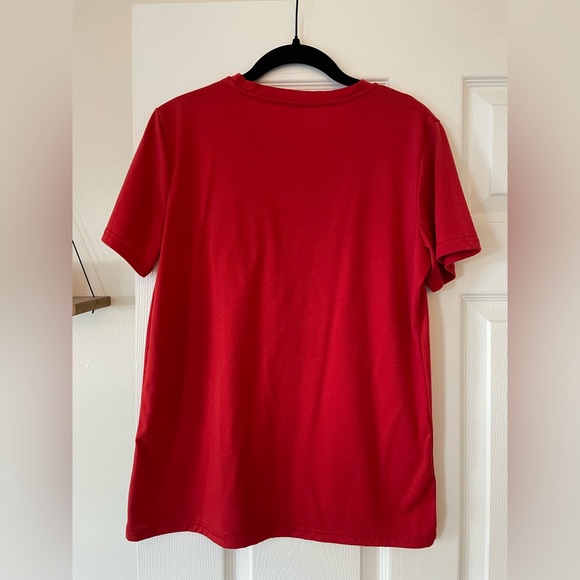 Leopard Pocket Red T Women’s Size Small - Picture 2 of 2